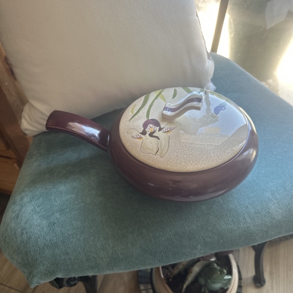 Red Wing Pottery Brown  Lotus Covered Casserole